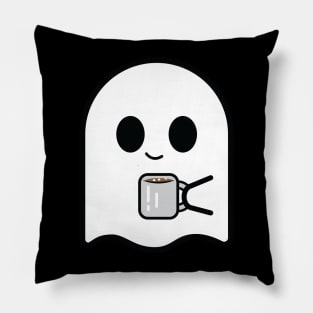 Cozy Ghost with Hot Cocoa Pillow