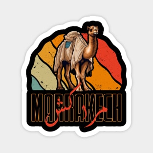 Marrakech Morocco Arabic Camel Sunset Magnet