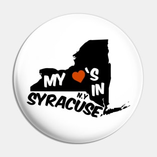 My heart's in Syracuse New York Souvenir Gift Pin