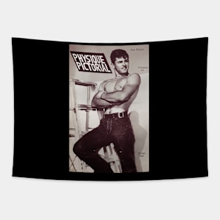 PHYSIQUE PICTORIAL - Vintage Physique Muscle Male Model Magazine Cover Tapestry