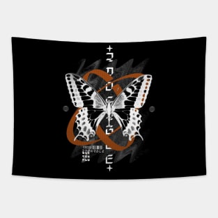 orange butterfly Tapestry