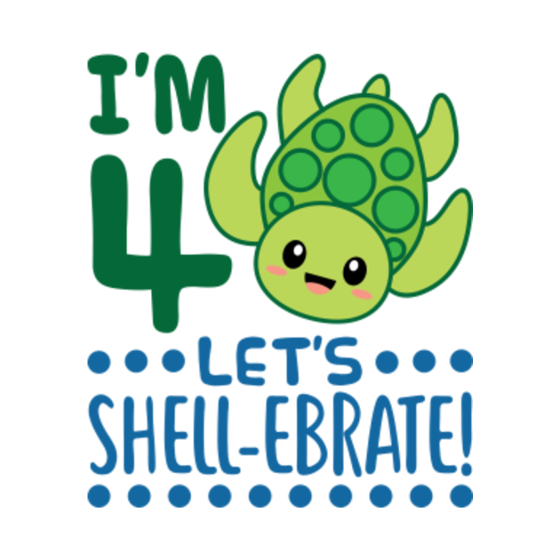 Turtle Birthday Shirt 4th Birthday Turtle Birthday TShirt
