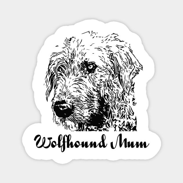 Wolfhound Mum Design Magnet by NikkiBear67