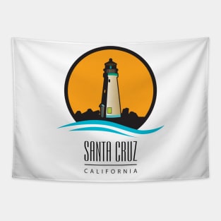 Santa Cruz California Light House Icon Tapestry