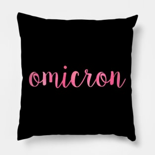 Pink Omicron Pillow