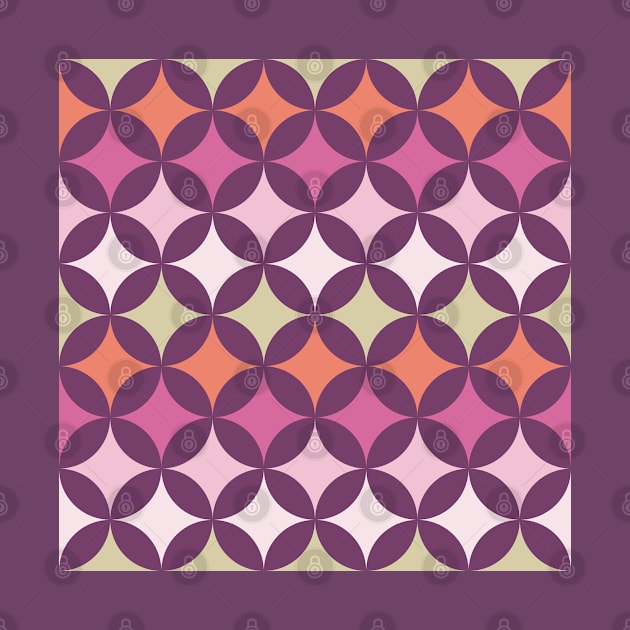 Geometric Pattern: Circle Nested: Orchid by Red Wolf