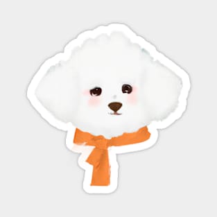 Cute Bichon Frisé Drawing Magnet