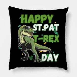 Happy St Pat Rex Day Shirt St Patricks Dinosaur Pillow