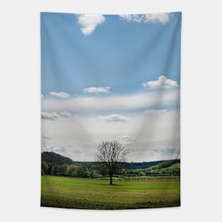 A lone tree in a field - Yorkshire, UK Tapestry