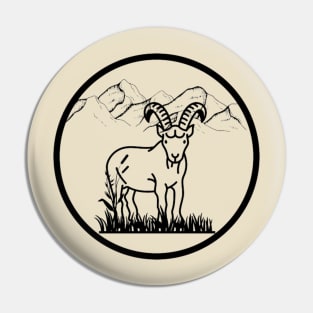 Mountain goat Pin