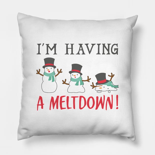 I'm Having A Meltdown Pillow by LuckyFoxDesigns