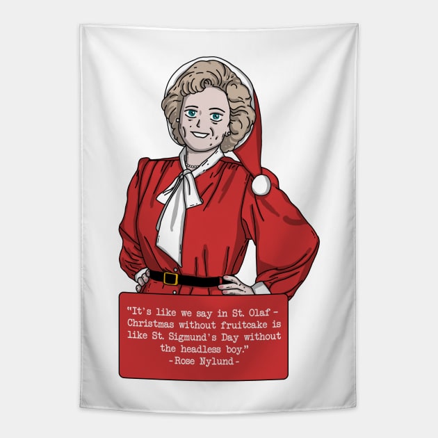 Rose Nylund Christmas Quote Tapestry by mia_me