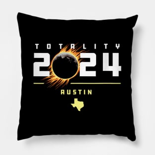 Wos Austin Texas 2024 Total Solar Eclipse Pillow
