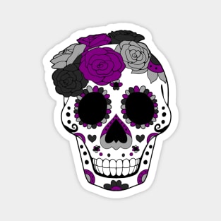 Asexual | Demisexual Pride - Sugarskull Dia De los Muertos Magnet