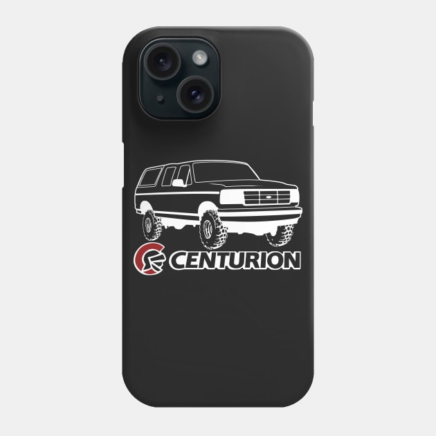 Ford Bronco Centurion w/tires, White Print Phone Case by The OBS Apparel