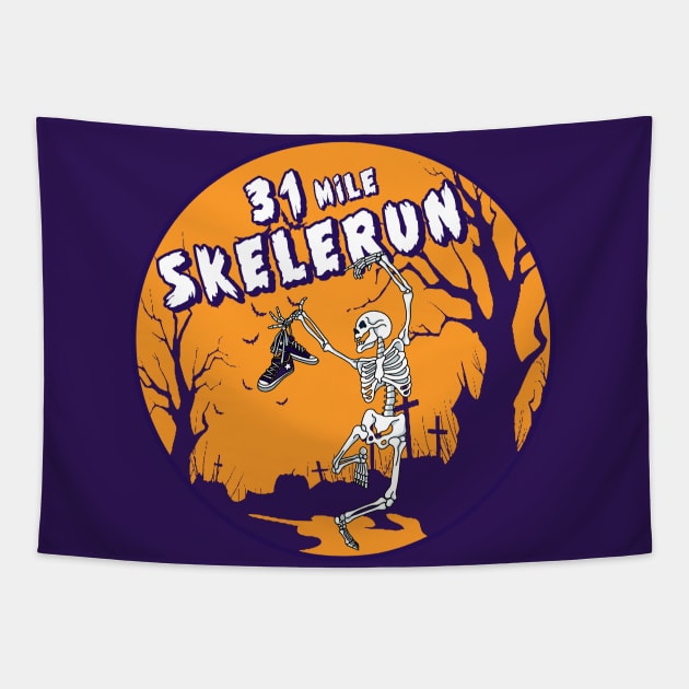 SkeleRUN Tapestry by The Periodic Table Dancer 