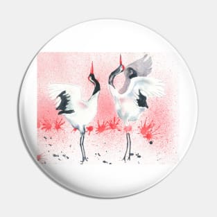 Japanese dancing cranes Pin