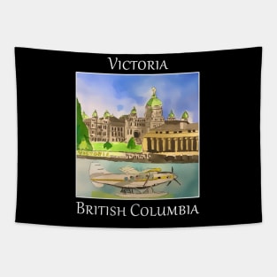 Parliament Building and the Inner Harbour, Victoria British Columbia Canada - WelshDesigns Tapestry