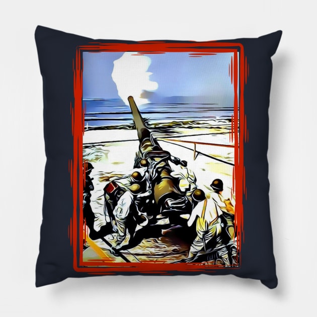 M101 Howitzer Artillery Pillow by Arie