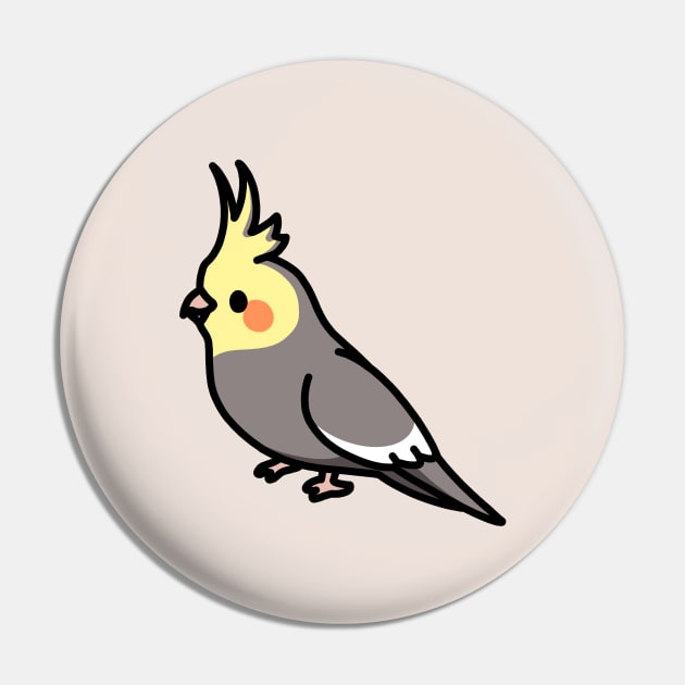 Cockatiel Pin by littlemandyart