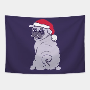 Dog Christmas Hat Tapestry