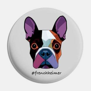 Cute colorful French bulldog Pin