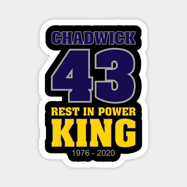 Chadwick 43 Rest in Power King 1976-2020 Magnet by gastaocared