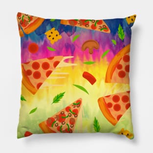 Rainbow Tie Dye Pizza Pillow