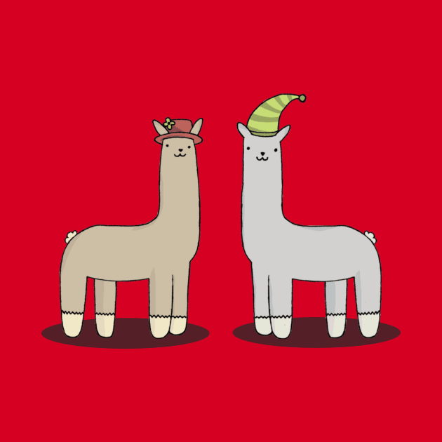 llamas with hats. by charlytanne