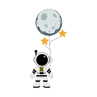 Astronaut Moon and Stars T-Shirt