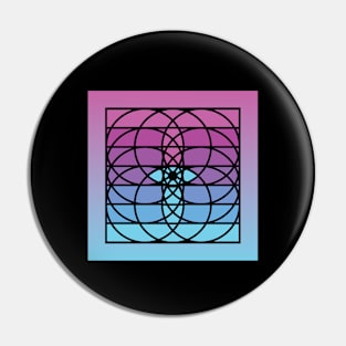 Doc Labs - Third Eye / Awakening (Geometric Art / Meditation / Yoga) - Version 1 - (Blue/Purple) Pin