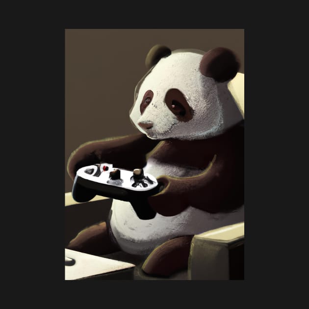 Panda mit Controller by maxcode