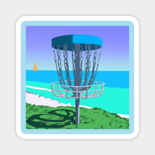 Disc Golf on an Oceanside Beach Magnet