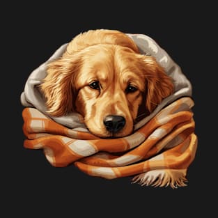 Cute Sleeping Golden Retriever Dog Official T-Shirt