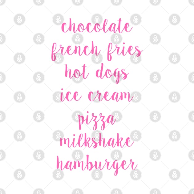 Chocolate French Fries Hot Dogs Ice Cream Piffa Milkshake Hamburger by hothippo