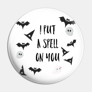 I put a spell on you, funny Halloween mask, Halloween nursery, cute Halloween Pin