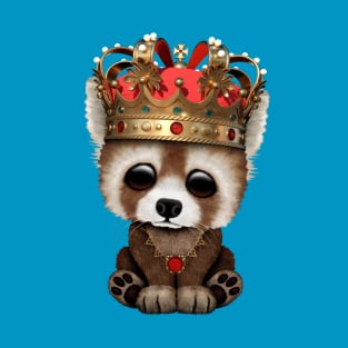 Cute Red Panda Wearing Crown T-Shirt