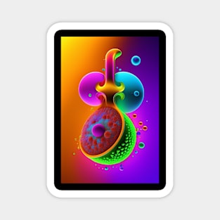 Colorful Guitar illustration Magnet