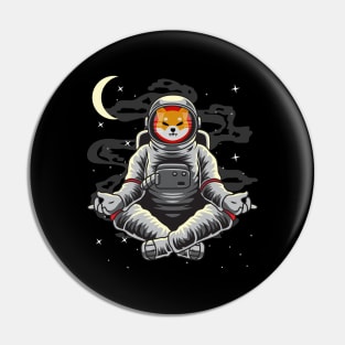 Astronaut Yoga Shiba Inu Coin To The Moon Crypto Token Shib Army Cryptocurrency Wallet HODL Birthday Gift For Men Women Pin