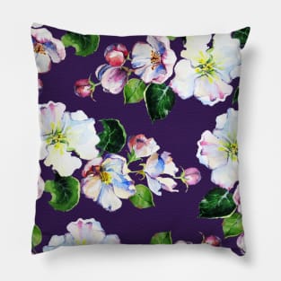 Apple Blossom Neck Gator Purple Apple Blossoms Pillow