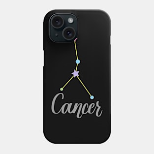 Cancer Zodiac Constellation in Pastels - Black Phone Case