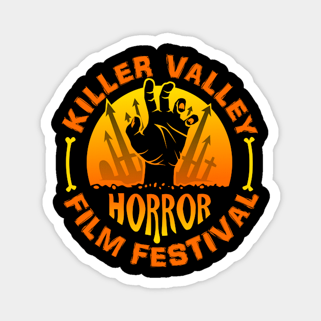 Horror Fest - ORANGE & BLACK LOGO Magnet by The Killer Valley Graveyard