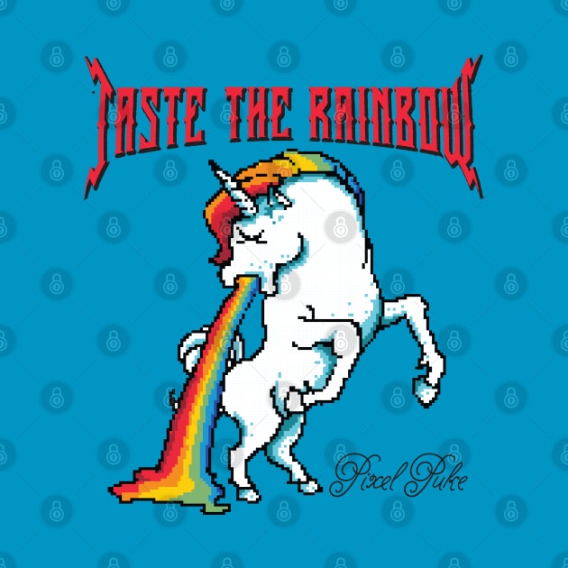 Taste The Rainbow Puking Unicorn by Alema Art