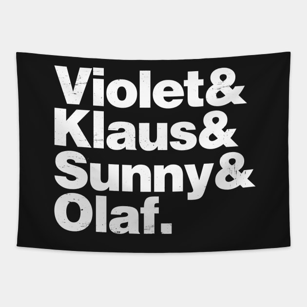 Violet, Klaus, Sunny, Olaf (Alternate) Tapestry by WinterWolfDesign