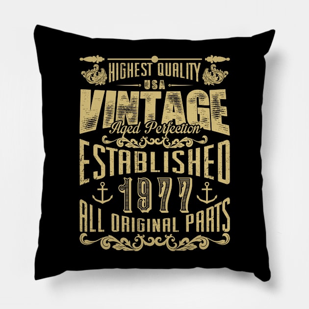 Highest quality USA vintage aged perfection established 1977, All original parts! Pillow by variantees