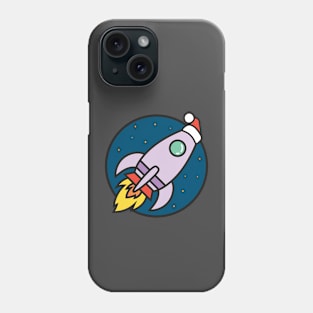 Outer Space Christmas Rocket Phone Case