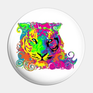 PSYCHEDELIC TIGER Pin