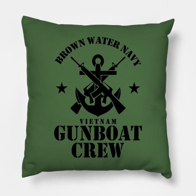 Brown Water Navy - Gunboat Crew (subdued) Pillow by TCP