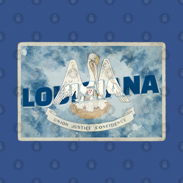 Louisiana vintage style retro souvenir by DesignerPropo