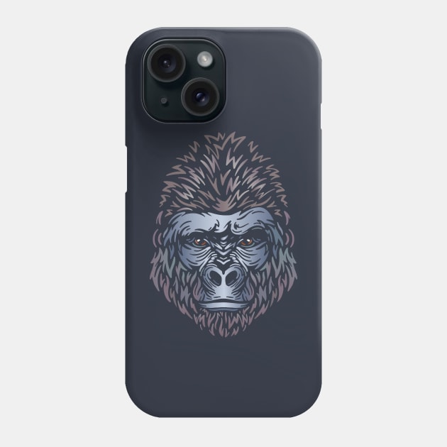 Gorilla Face Phone Case by JunkyDotCom